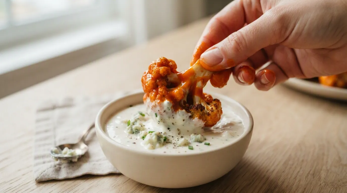 Air fryer buffalo cauliflower
