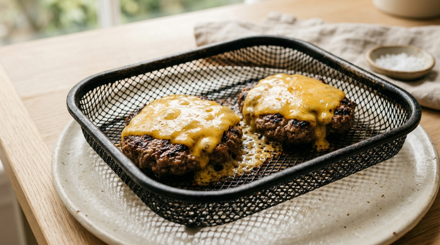 Air fryer frozen burgers