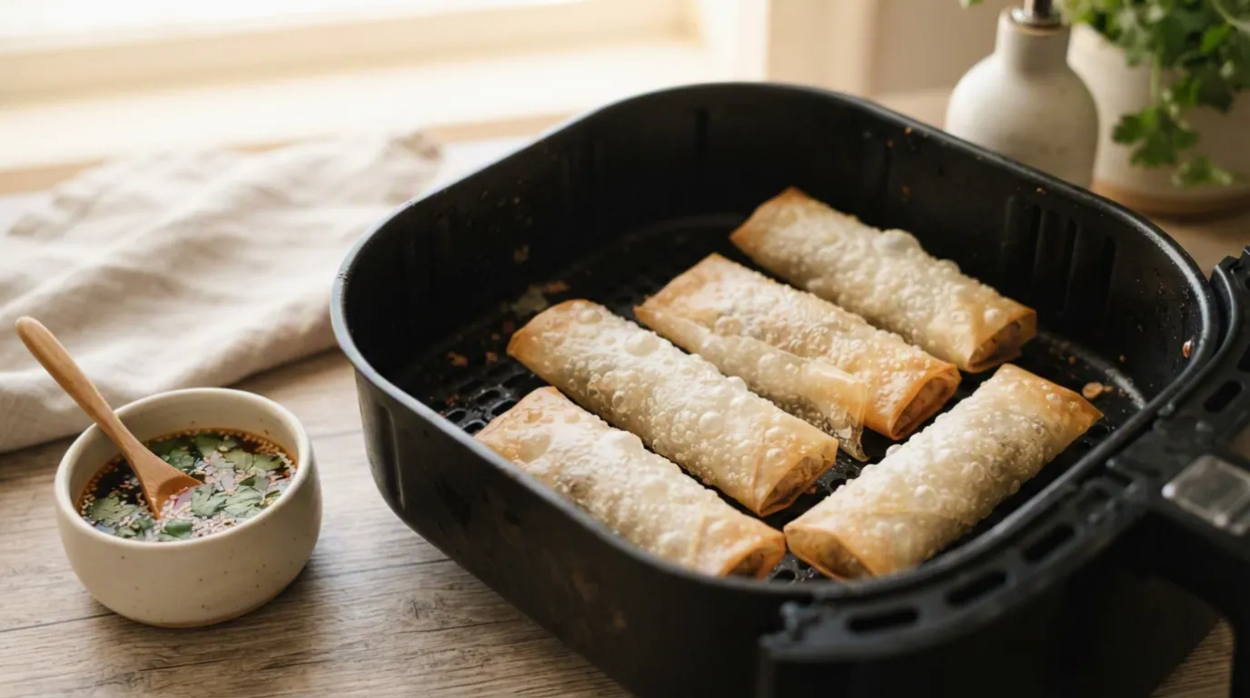 Air fryer frozen spring rolls