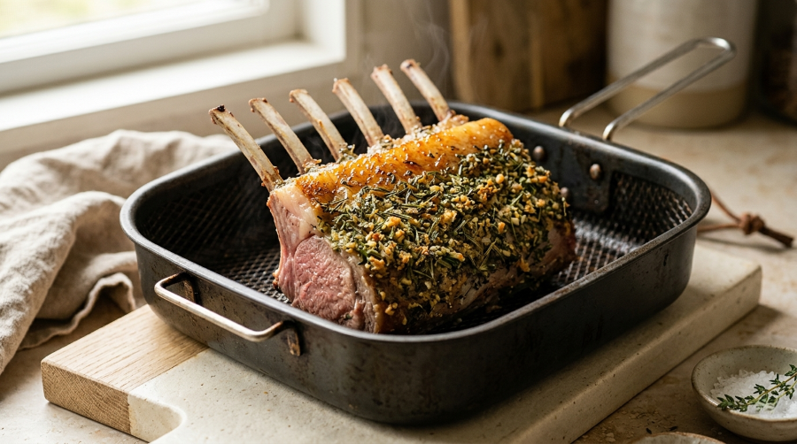Air fryer rack of lamb