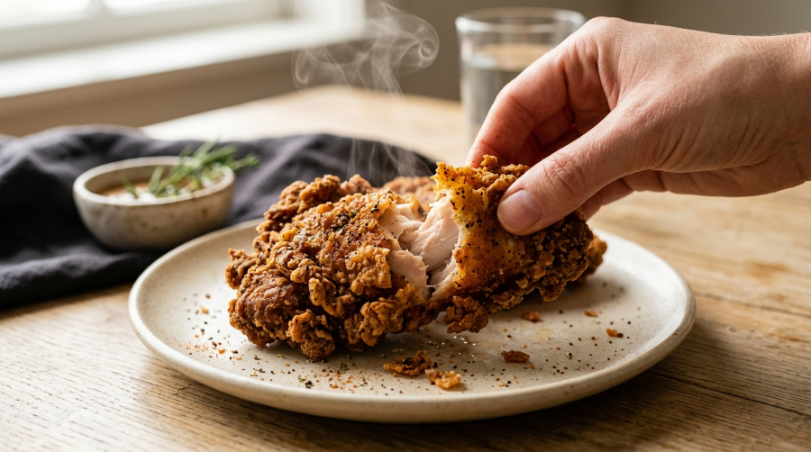 Air fryer reheat leftover fried chicken