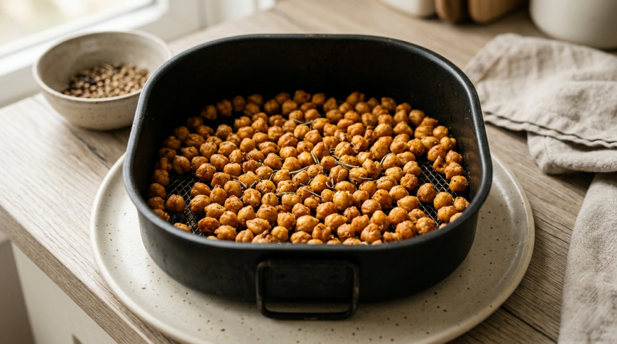 Air fryer roasted chickpeas