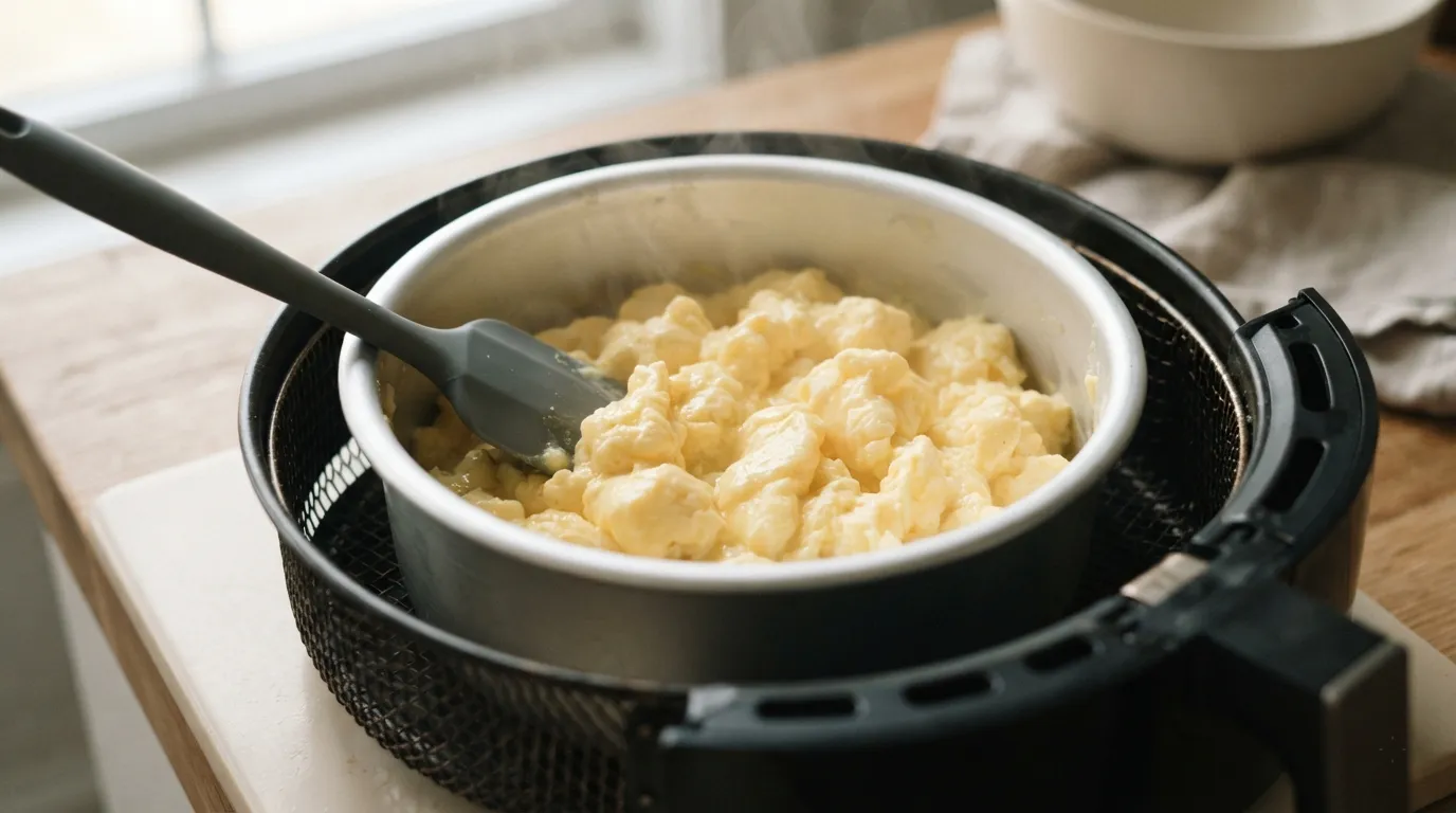 Air fryer scrambled eggs